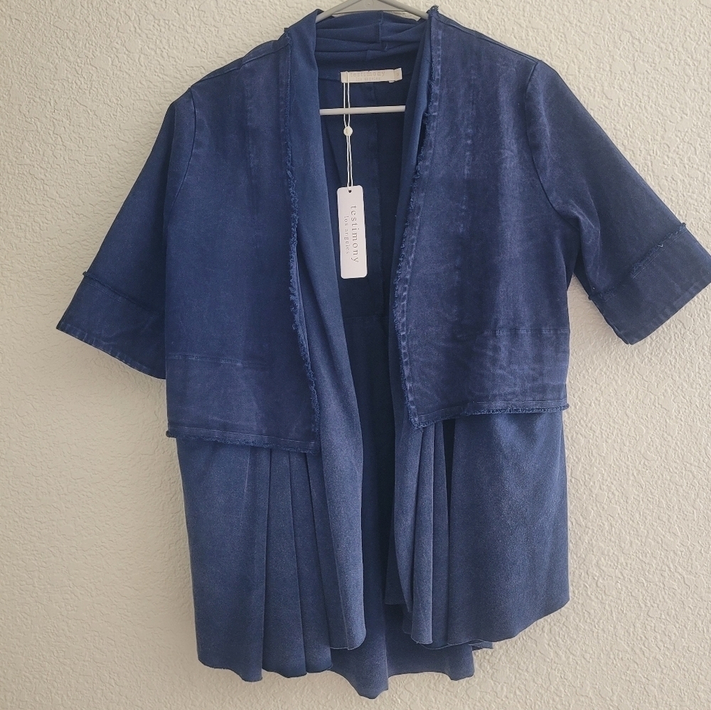 Testimony Los Angeles NWT Mineral Wash Shacket with Raw Hem (M)